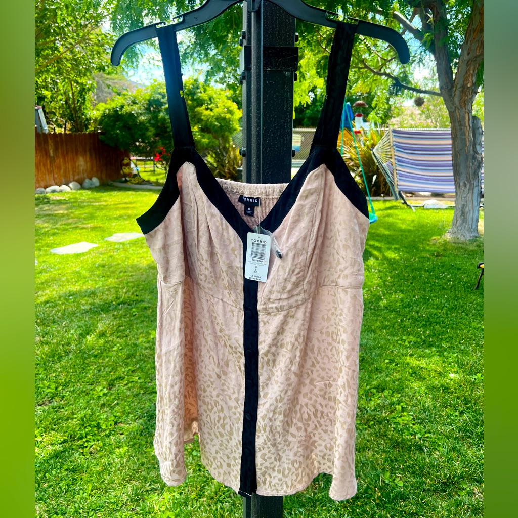 Torrid Babydoll Cami - Nude Leopard Print